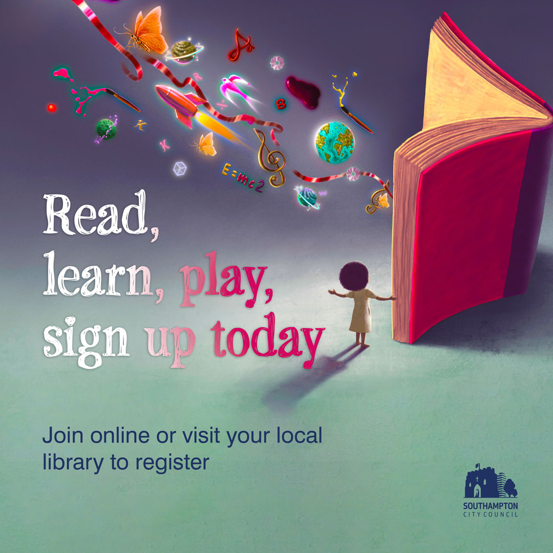 SouthamptonCC (@southamptoncc) on Twitter photo Where will your imagination take you? Libraries are so much more than bricks and books! 📚
From children's learning activities and events to employment support - your local library has it all.
📚Sign up to your local library: soton.cc/joinlibrary
<a href="/SotonLibraries/">SouthamptonLibraries</a> Where will your imagination take you? Libraries are so much more than bricks and books! 📚
From children's learning activities and events to employment support - your local library has it all.
📚Sign up to your local library: soton.cc/joinlibrary
<a href="/SotonLibraries/">SouthamptonLibraries</a>