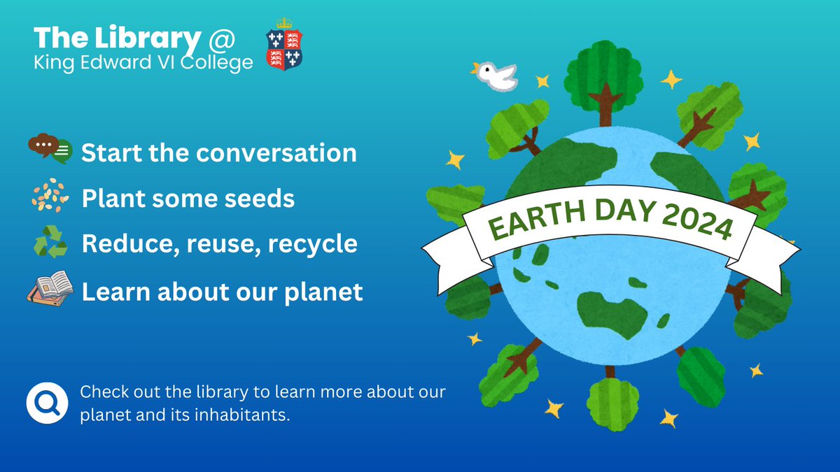 KingEdLib's tweet image. ✨It's Earth Day! ✨🌍
Check out the library to learn more about our planet and its inhabitants. 😊📚🐦 #kedst #YourLibrary #EarthDay2024 #EarthDay