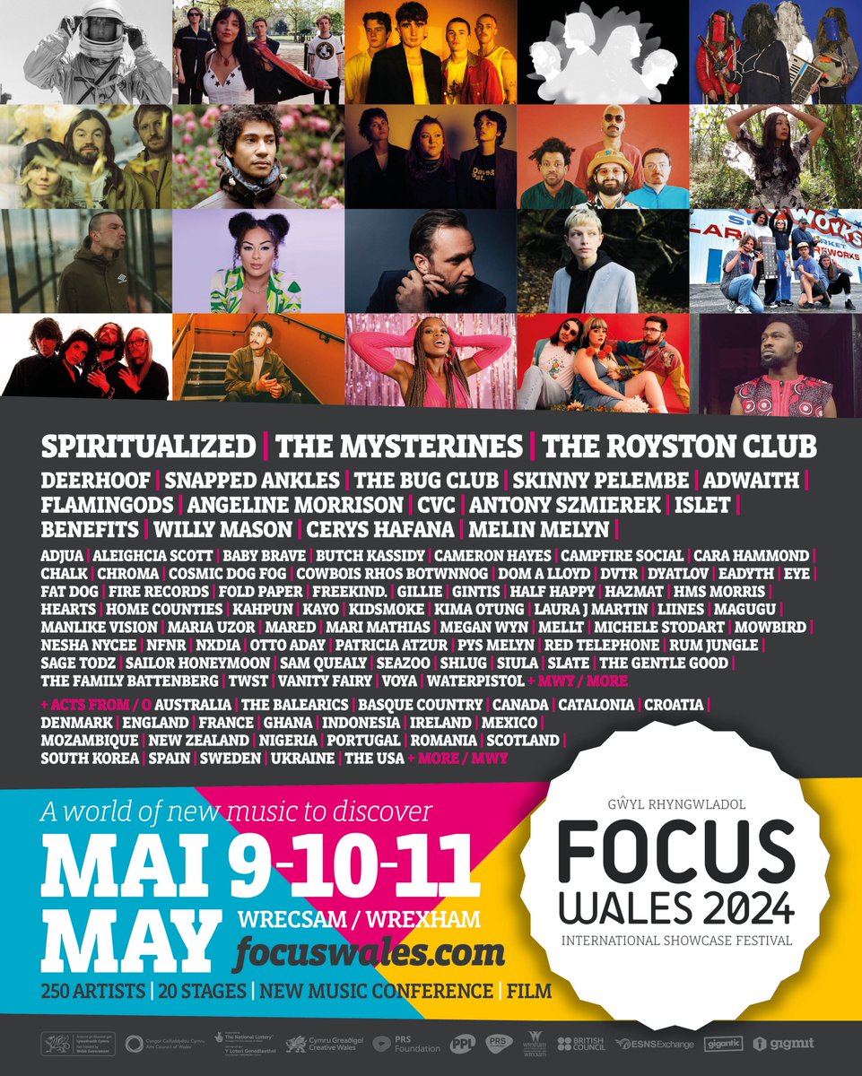 Ah, our favourite time of year is upon us: @FocusWales '24 is just around the corner! You can amp up the excitement even MORE with this year's schedule, now live on Stereoboard, ft @officialSpzd @TheMysterines & @TheRoystonClub! Why not take a peek?👀tinyurl.com/yvu9hsmy