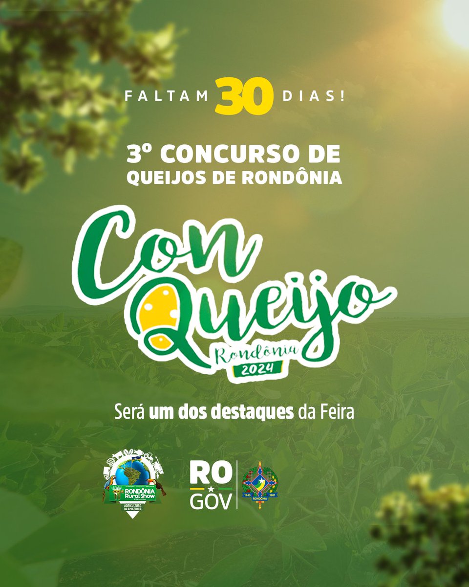🌾 A 11ª Rondônia Rural Show Internacional está chegando com centenas de expositores, apoio ao agronegócio e… o 3º ConQueijo, que promete ser memorável!