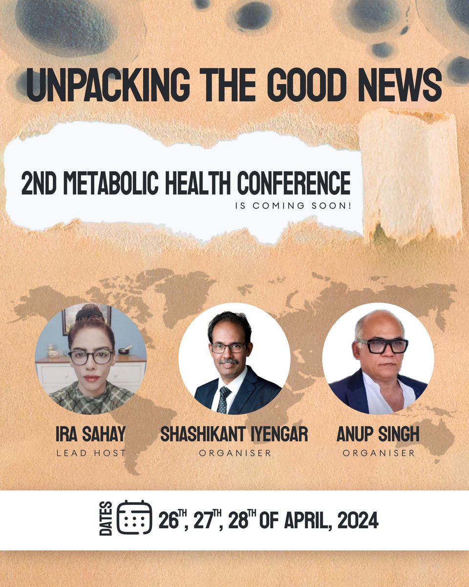 Registrations are now open for this landmark event: live.imagicahealth.com/mhc2024/ Excited to interact with @shashiiyengar Anup singh @dLife @TheIraSahay @anup_chaudhary Welcoming @MetabolicHConf