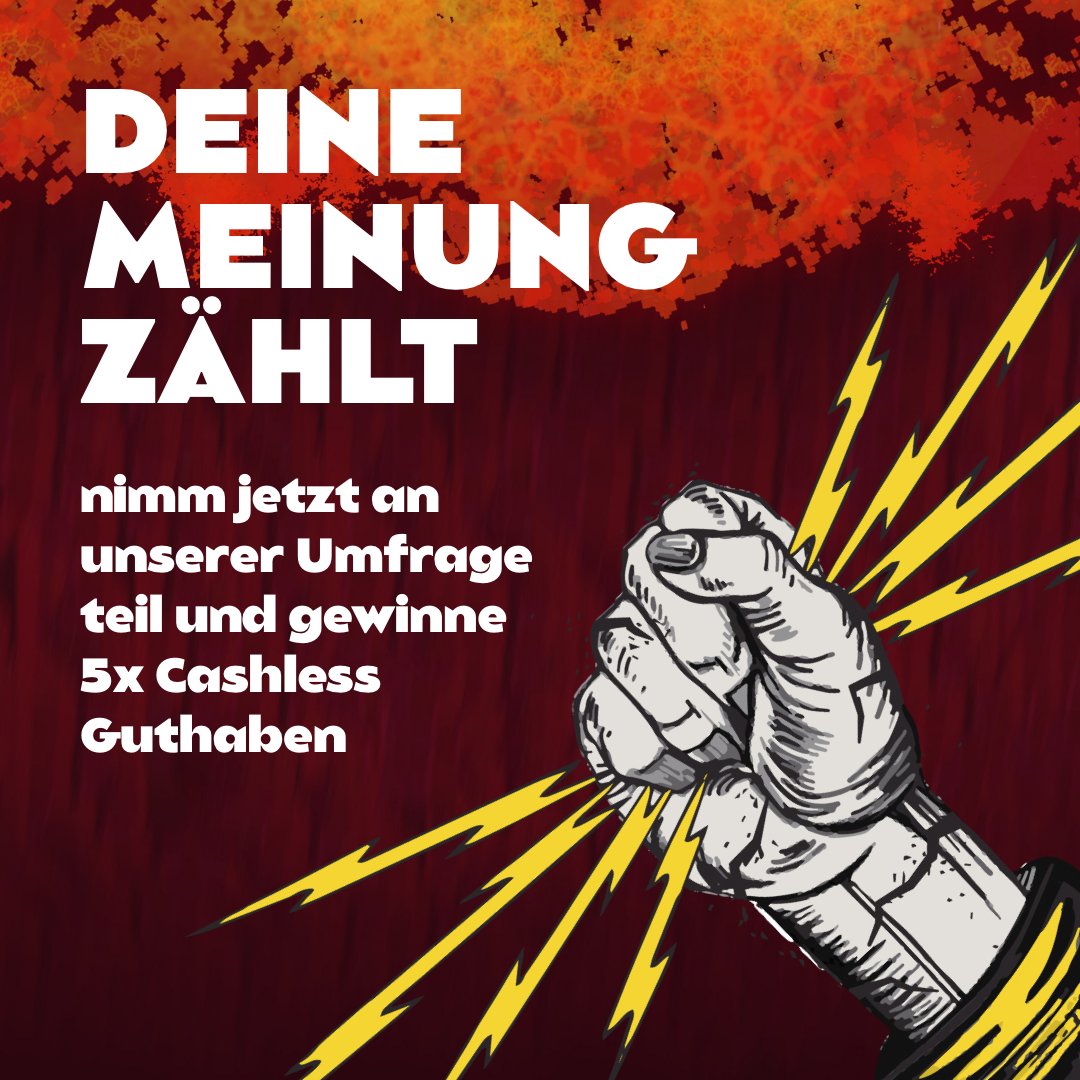 ➡️Survey // Giveaway⬅️
Your opinion matters! Participate in our survey now and win one of five festival-cashless-cards (each 25€) 💰. Good luck🍀
oa6kvsmfrin.typeform.com/to/Gdskhi75