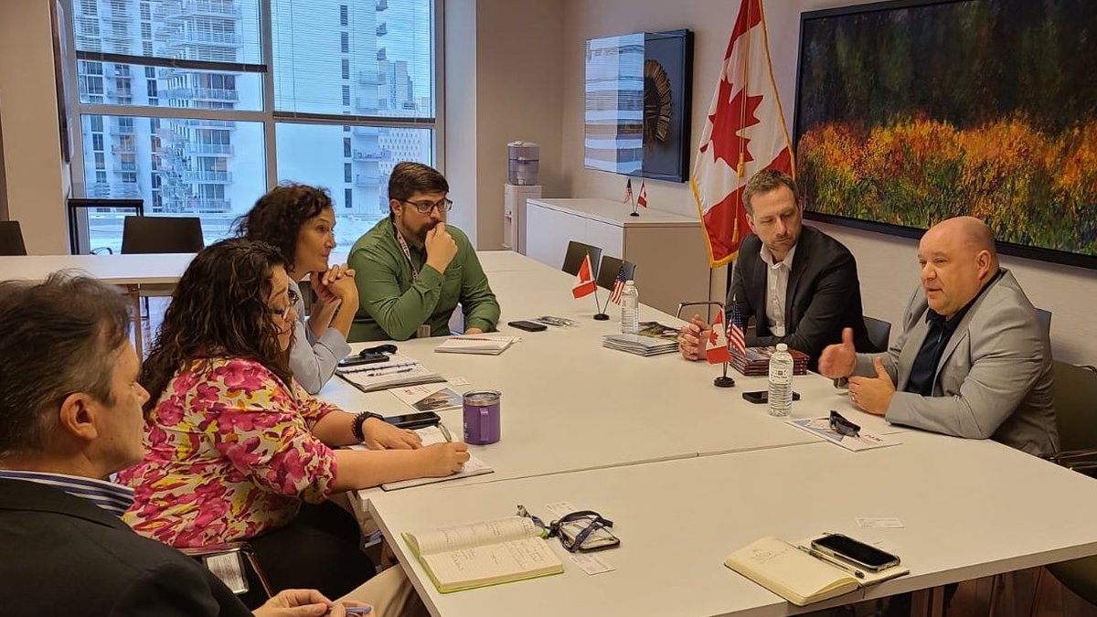 We had a very productive meeting last week with Gilles Arsenault, Minister of Economic Development, Innovation and Trade @InfoPEI and Brad Colwill, CEO @Innovation_PEI to discuss some of PEI’s priority sectors and how they align with Canada's priorities for Florida.