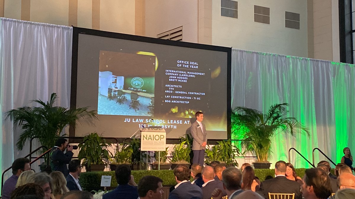 🏆 Congratulations to IMC's Brett McKee &amp; John Hodges, and Christian Harden &amp; Sarah Teagle from NAI Hallmark for their well-deserved recognition at the NAIOP Northeast Florida Awards Gala for Office Deal of the Year - JU College of Law at 121 W. Forsyth Street. 🎉