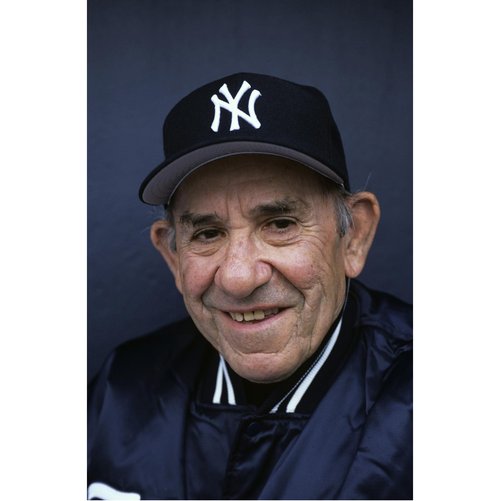 Photo 1: Yankees’ Yogi Berra hitting a 3-run home run in the 6th inning of Game 7 of the 1960 World Series against the Pittsburgh Pirates at Forbes Field. Photo 2: Yankees guest coach, Yogi Berra, in the dugout during spring training in Tampa in 2005. #NeilLeifer #Photography