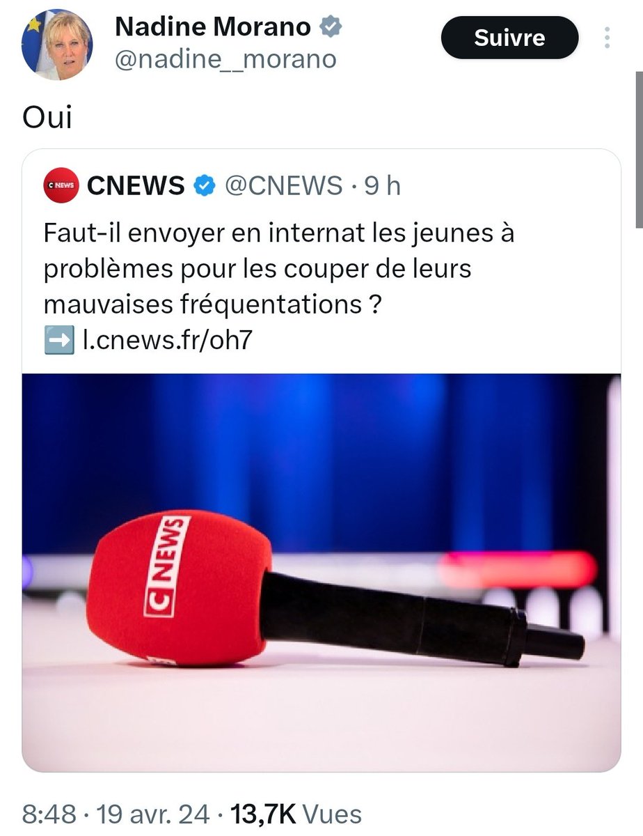 Son fils a été condamné à 8 mois de prison avec sursis pour délit de fuite et conduite sous l'influence de cocaïne après un accident de la route..... Fin de la blague.