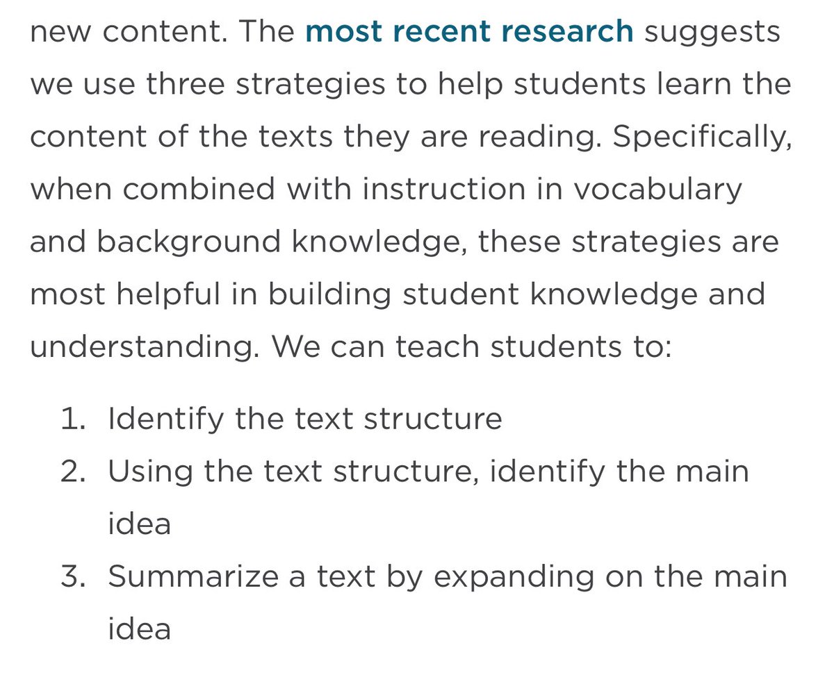 I especially appreciate @tiffany_peltier’s focus on the highest-leverage comprehension strategies. 👏 And the way she reinforces that students should be using these strategies in service of knowledge acquisition…. Not in service of using-strategies-for-their-own-sake: