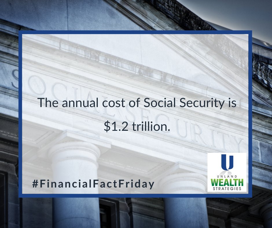 #FinancialFactFriday

The annual cost of Social Security is $1.2 trillion. 

#PekinIllinois 
#FinancialAdvisor