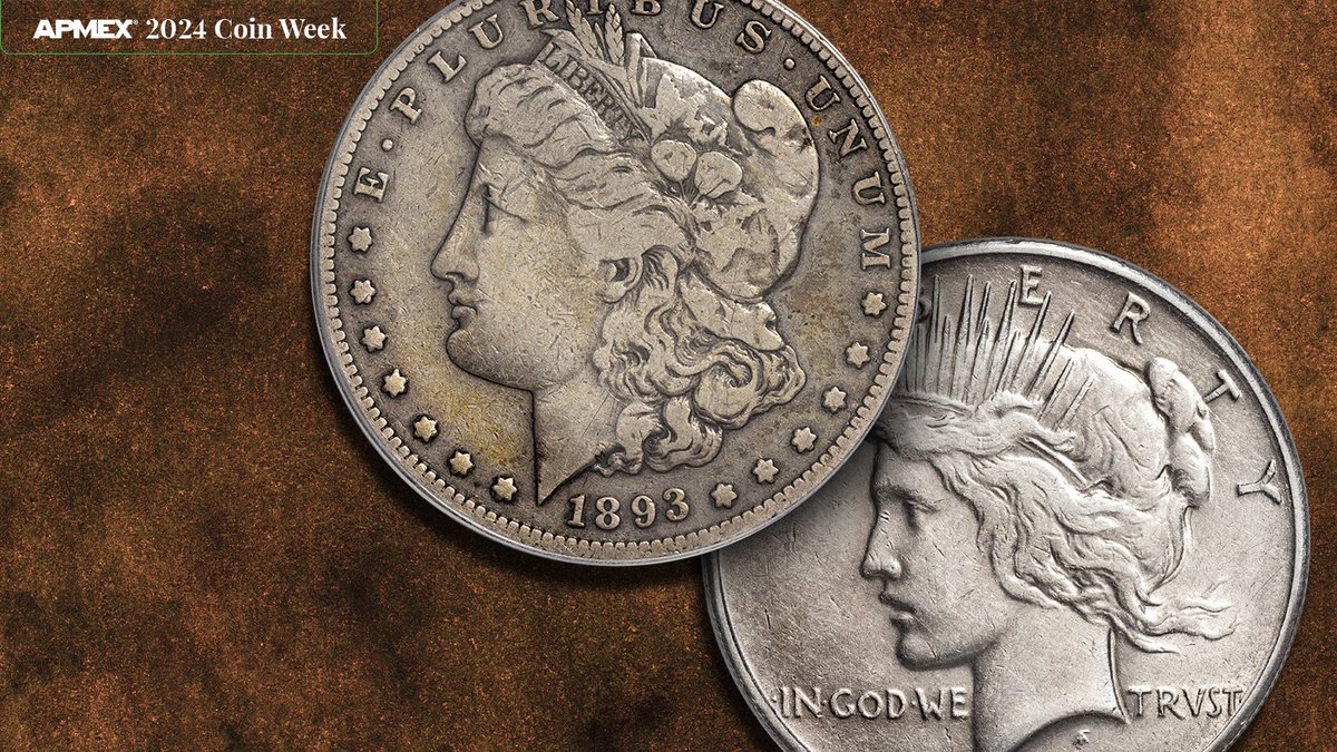 APMEX's tweet image. U.S. Silver Dollars are some of the world’s most collected coins.

For National Coin Week, find silver dollars at excellent prices on our site.

apmex.com/coin-week

#apmex #coinweek #nationalcoinweek #numismatics #silver #silverdollar #silvercoin #preciousmetal