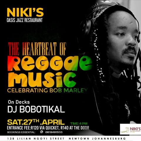 Get down to some dubstep and reggaeton with DJ Skado and reggae with Bobotikal as we celebrate #BobMarley this Freedom Day. #OneLove #ReggaeMusic