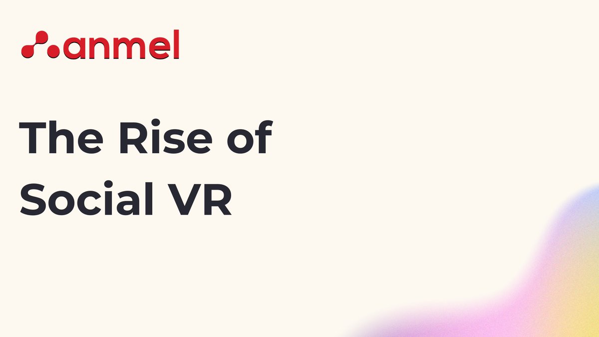 𝐓𝐡𝐞 𝐑𝐢𝐬𝐞 𝐨𝐟 𝐒𝐨𝐜𝐢𝐚𝐥 𝐕𝐑

Social VR is not just a game-changer; it's the future of online interaction. Join us in exploring how it's shaping digital communication on our site. 

anmel.com/us-en/1-year-f…

#SocialVR #FutureOfInteraction