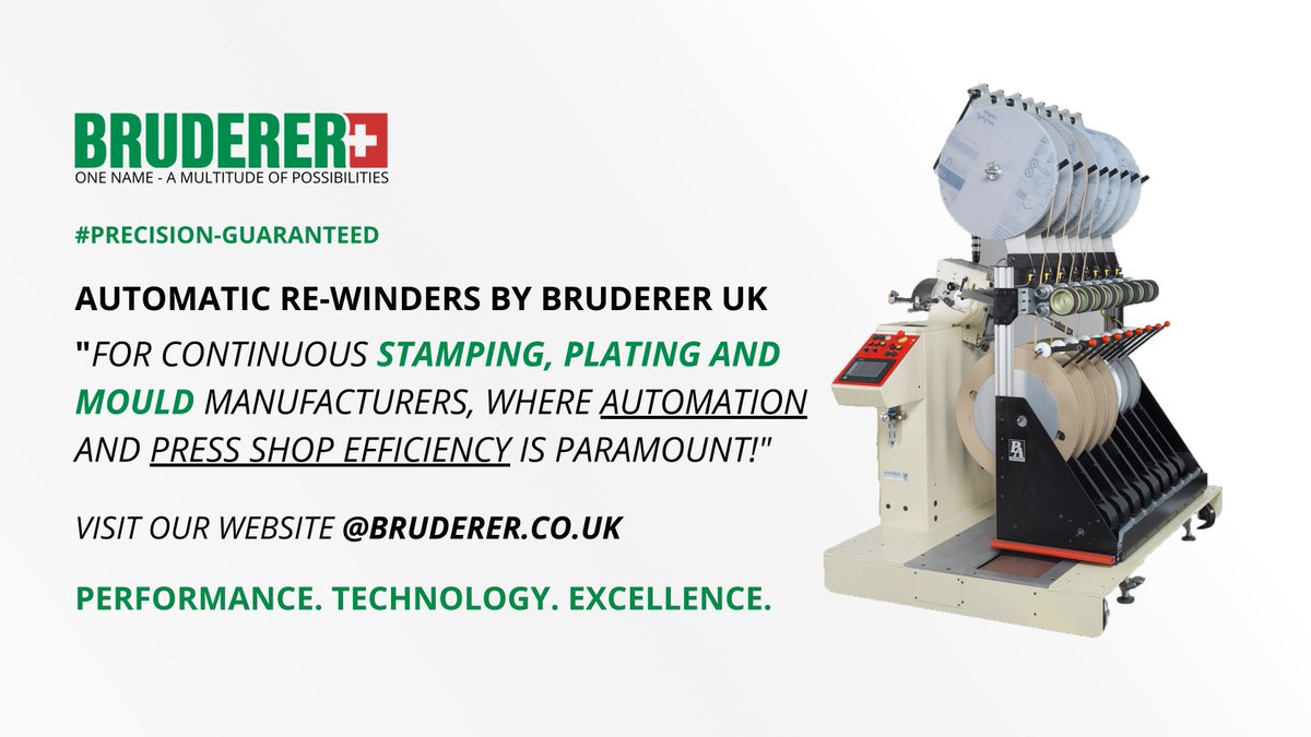 AUTOMATIC REWINDER SYSTEMS FROM BRUDERER UK - providing the perfect solution where press-shop efficiency is required. Contact us at mail@bruderer.com for more info! #Bruderer #Ukmanufacturing #Engineering #Ukmfg #Stampingpresses #Manufacturing #Precision #Technology #Excellence