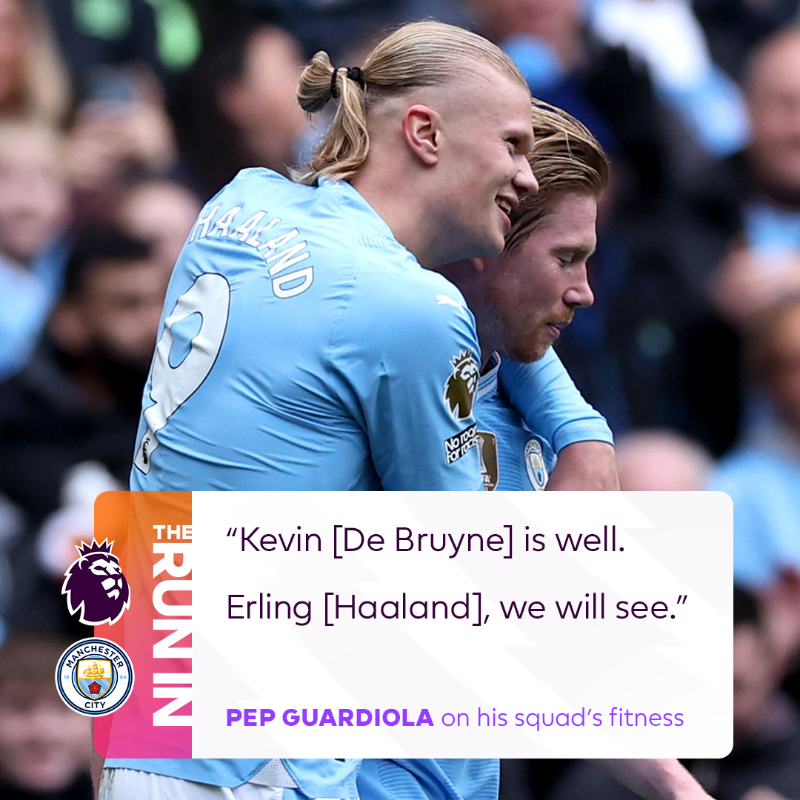 premierleague's tweet photo. Might @ManCity be without Erling Haaland for their FA Cup semi-final clash with Chelsea? 😬

Follow all of today's manager press conference action with Matchday Live 👇