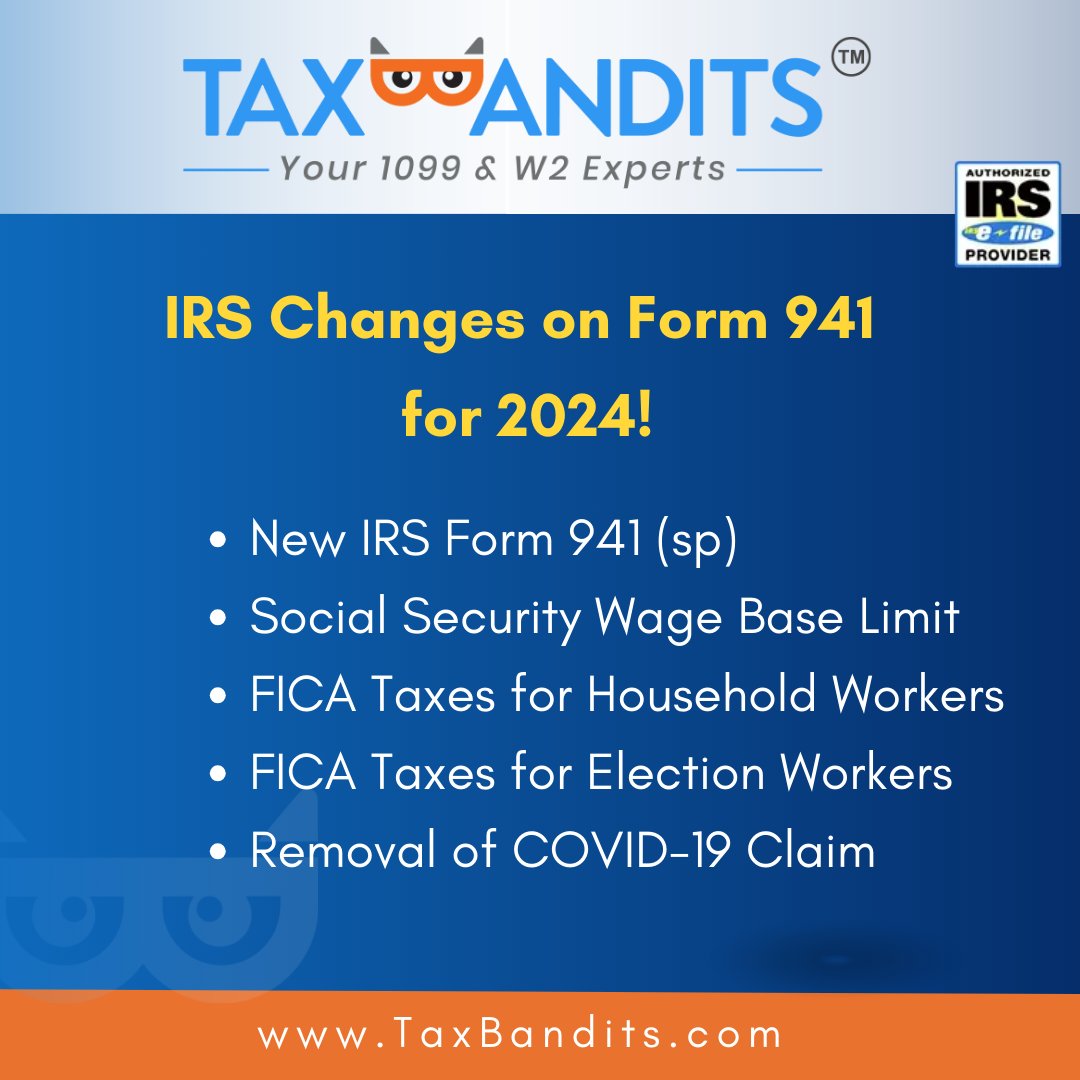 There are some new changes that you need to know about to file your business's Form 941 this quarter. 

Learn more: bit.ly/3UkrliN 

#941changes #form941 #efile941