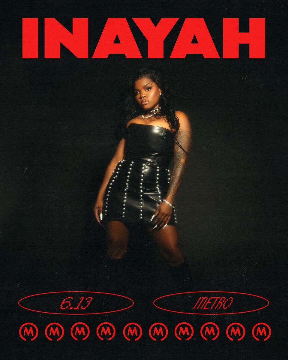 East Houston songstress Inayah is making her Metro debut on Thursday, June 13th! @InayahLamis tickets are on sale now… grab yours fast! ⛓️: bit.ly/Inayah_0513