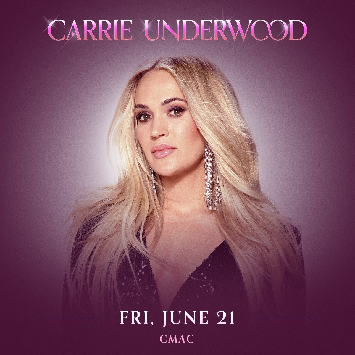 💖 ON SALE NOW 💖 Carrie Underwood at CMAC on Friday, June 21! Purchase tickets here: ticketmaster.com/event/00006089…