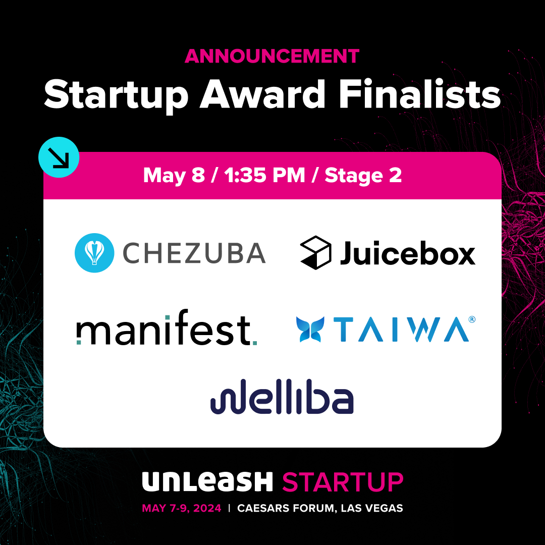 🏅Introducing the UNLEASH Startup Award finalists! Watch the best and the brightest #HR startups compete for a sponsorship package worth $50,000 at #UNLEASHAMERICA: Manifest, Juicebox , Welliba, TAIWA® and Chezuba. 👉Check out the #Startup Award agenda: bit.ly/49KkOSU