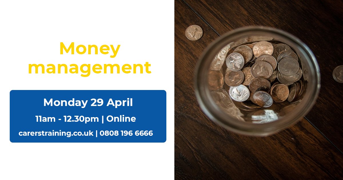 Our Money Management session will cover the different strategies for budgeting, managing, and saving money in these tough times. The session will be held online on Monday 29 April from 11am – 12:30pm. Carers can book a place at: ow.ly/p3EL50R1kcL
