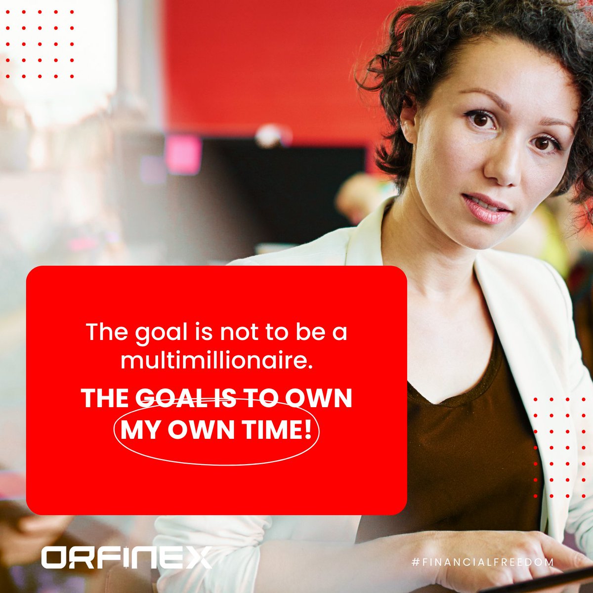orfinex's tweet photo. Your time is your most valuable asset.  Trade on #Orfinex's platform and take control of your financial future.  Because the real wealth is owning your time  

#OrfinexPrime #FinancialFreedom #Trade! https://t.co/S5hRcfe4Ih