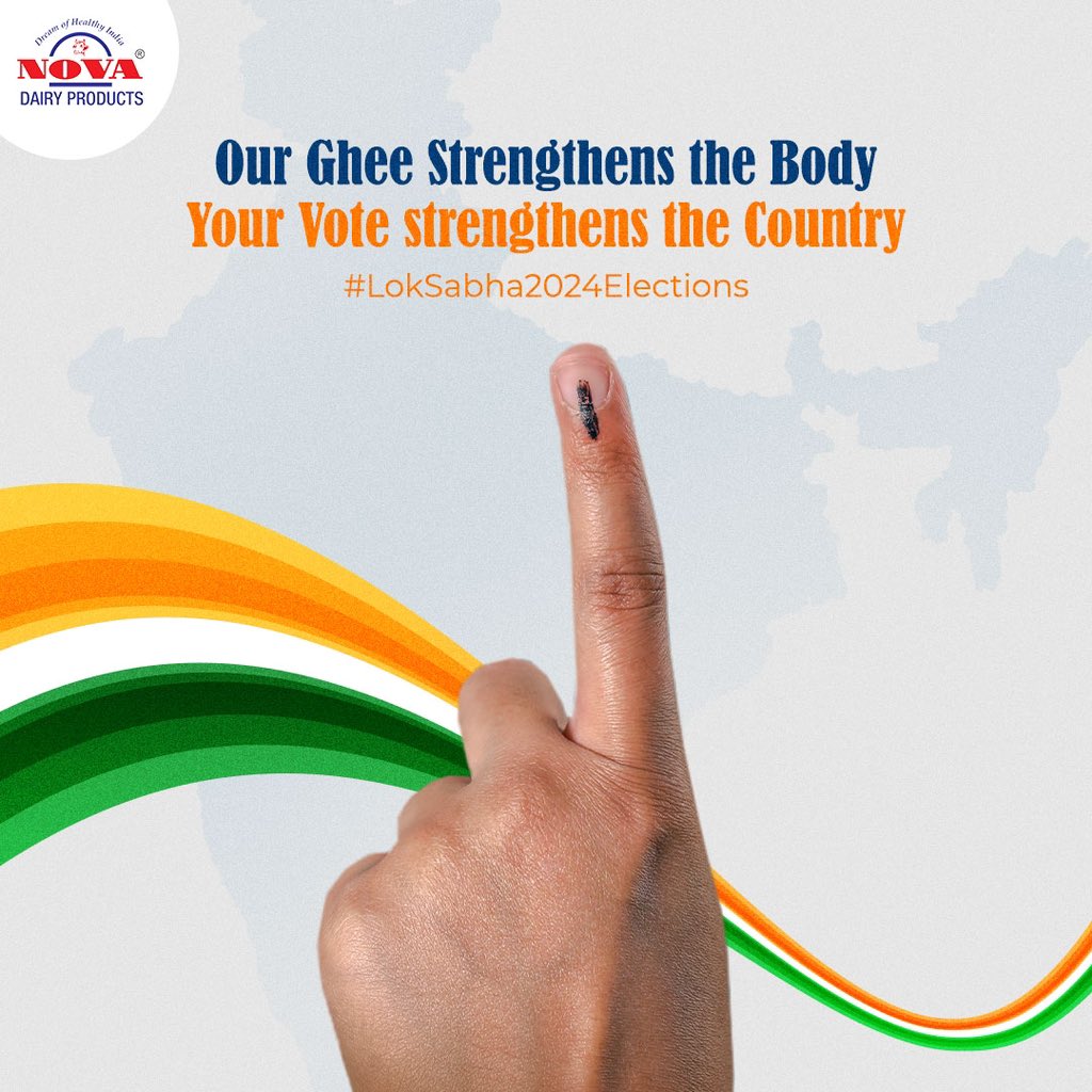 Every vote counts, every vote matters! #loksabhaelection2024 #novadairy #novaghee