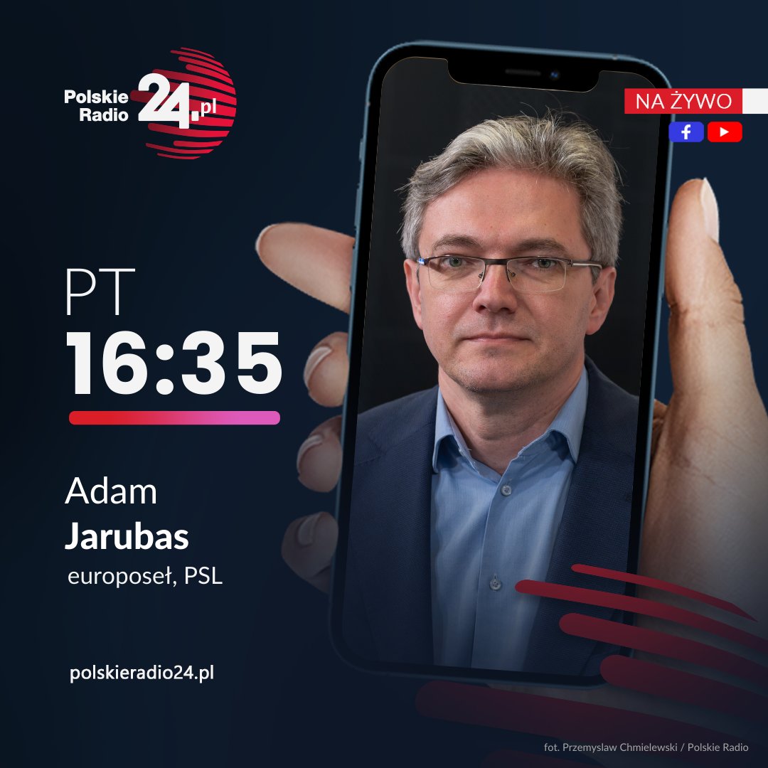 🔴 #RozmowaPR24
🕐 Start: 16:35.
👤 Gościem audycji będzie @JarubasAdam.
🗣️ Rozmowę poprowadzi Krzysztof Grzybowski.

🎥 Zapraszamy do oglądania transmisji!