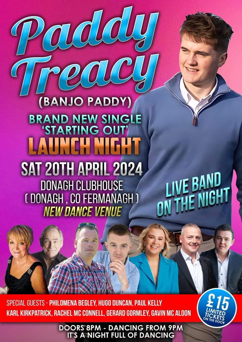 🎵 Paddy Treacy New Single Launch Night This Saturday! 🎵 Get all the latest news on the St Patricks Donagh GAA app member.clubspot.app/club/st-patric…