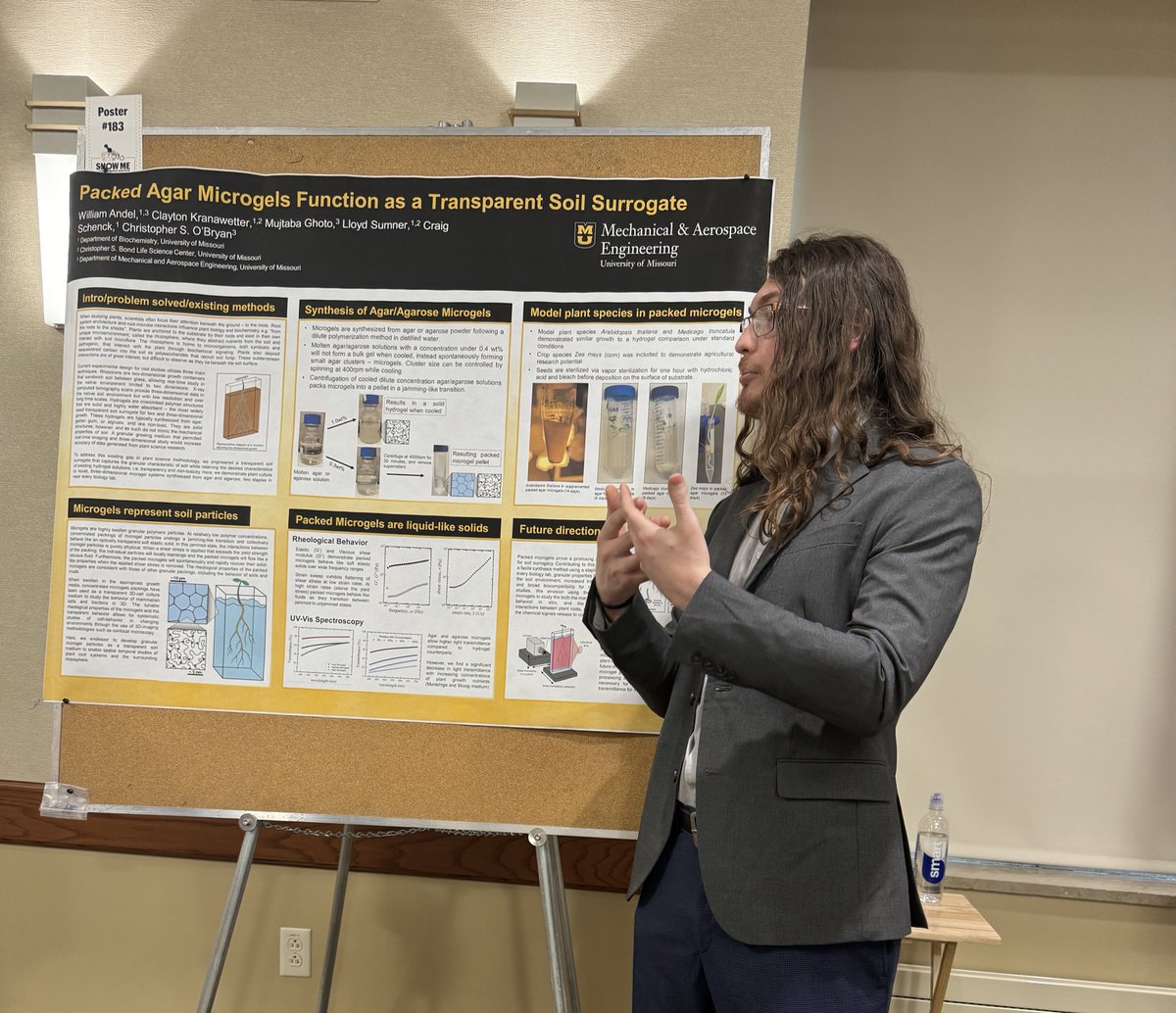 Dr_COB's tweet image. Big shoutout to Will for winning 1st place in the engineering undergraduate poster session during Show Me Research Week ! #ShowMeResearch #MizzouResearch