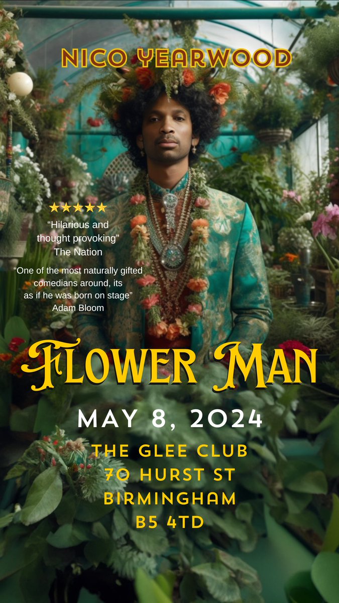 Come see my hilarious new show in Birmingham on May 8th <a href="/GleeClubBham/">The Glee Club Birmingham</a> 
Get tickets here booking.glee.co.uk/20681