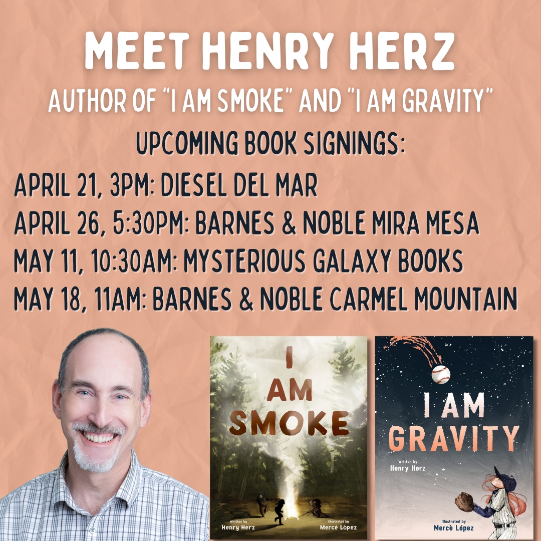 Exciting news, San Diego! @HenryLHerz will be touring bookstores across America’s Finest City for his latest release, “I Am Gravity”! Come meet the author and get your signed version of “I Am Gravity”!