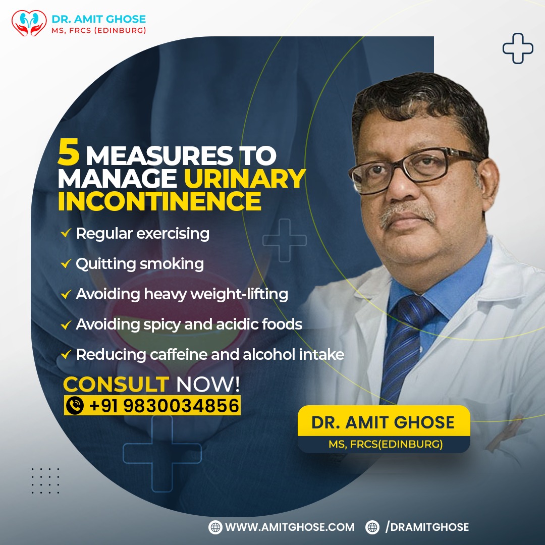 For the proper management of urinary incontinence, arrange a consultation with Dr. Amit Ghose. Contact us at 91-9831177188 to schedule an appointment. #urologist #urology #urologycare #urologysurgery #urinaryincontinence #urinarytract #urinaryhealth #treatment #doctor #medicine