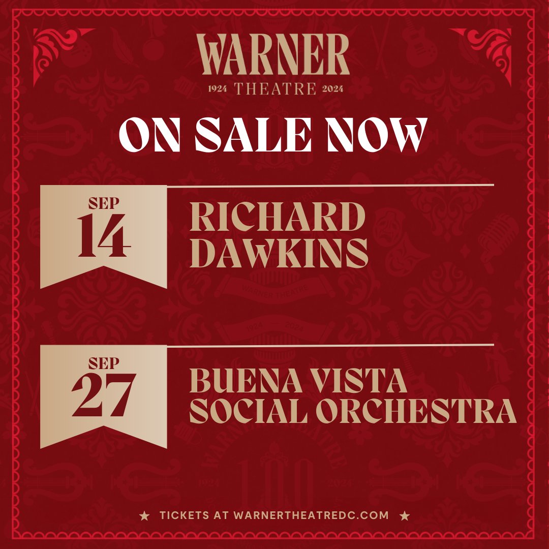 ON SALE NOW ‼️ ⭐ An Evening with Richard Dawkins and Friends ⭐ Buena Vista Social Orchestra 🎟️ Get tickets here: livemu.sc/3xREqao