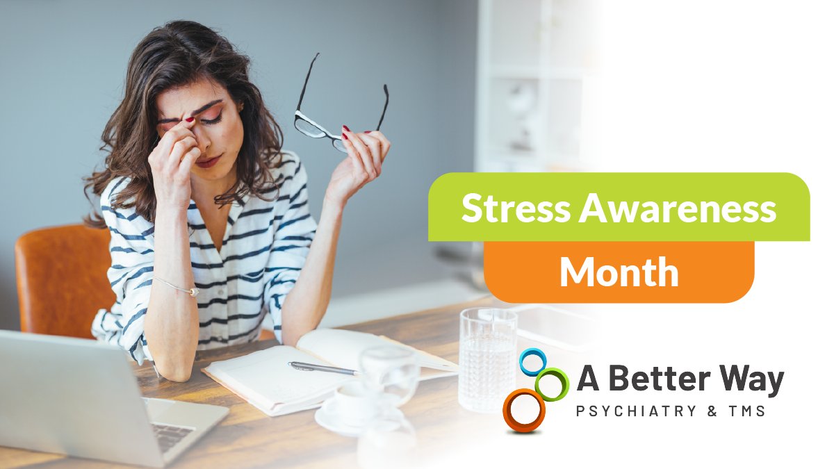 Stress can impact your mental health leading to worsened symptoms of clinical conditions. Find support at your local A Better Way location: ecs.page.link/LKUFB 
#TMSTherapy #Counseling #AnxietyRelief #DepressionTreatment #ABetterWay #stress #stressawareness