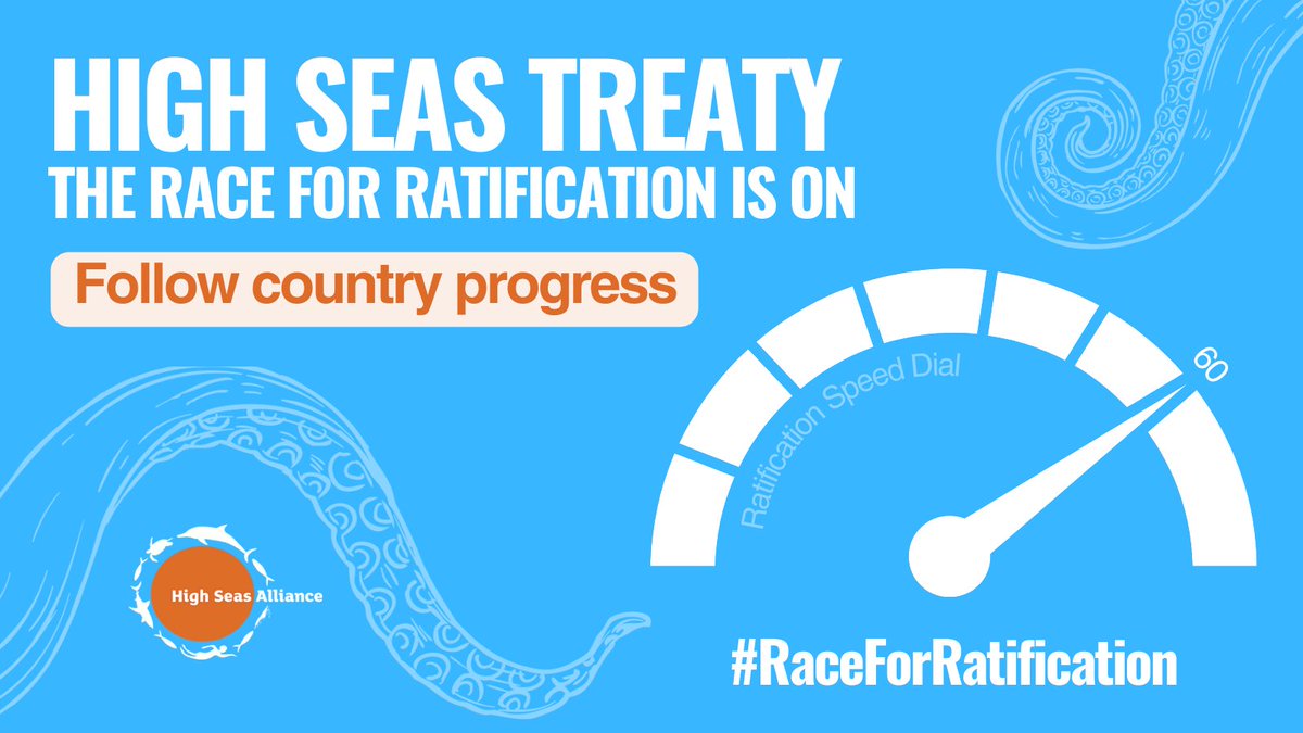 Congratulations to Seychelles for becoming the first African country to officially ratify the #HighSeasTreaty. Ensuring the Treaty comes into force is a critical step to protecting 30% of the world's land and sea by 2030--a goal set forth by the UN. Only 56 more countries to go!