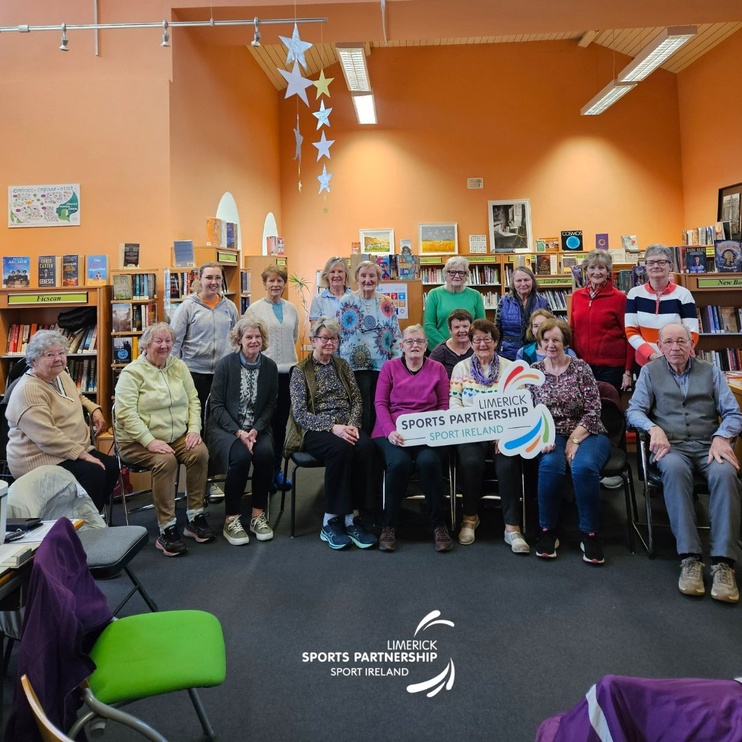 Well done our particpants of our Chair Yoga programme, which took place in Glin Library over the last few weeks! ⭐ Check out limericksports.ie for upcoming programmes! 🙌 #ActiveLimerick