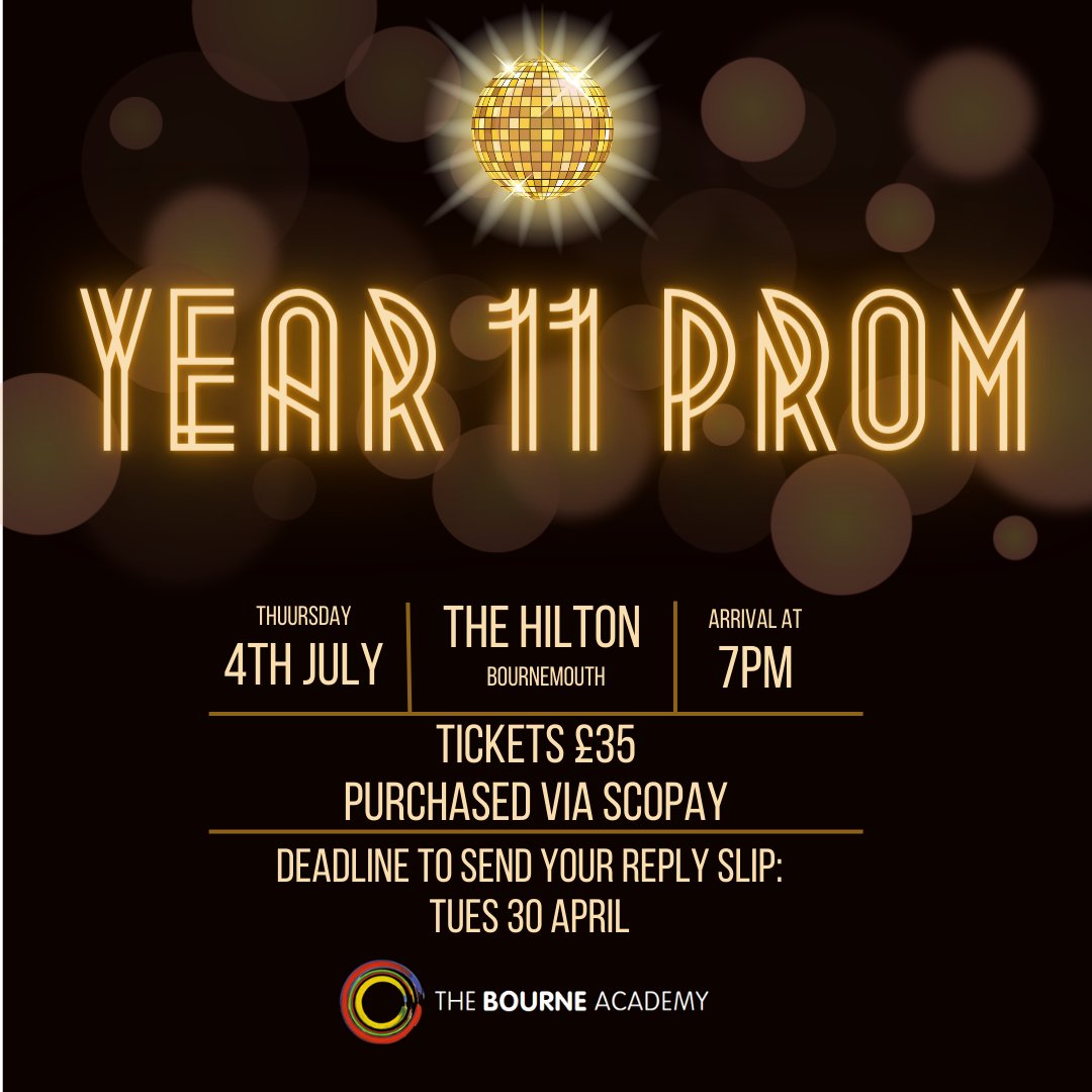 Year 11 Prom! 

Don't forget to return your permissions slip by Tuesday 30 April. #classof2024 #prom #year11