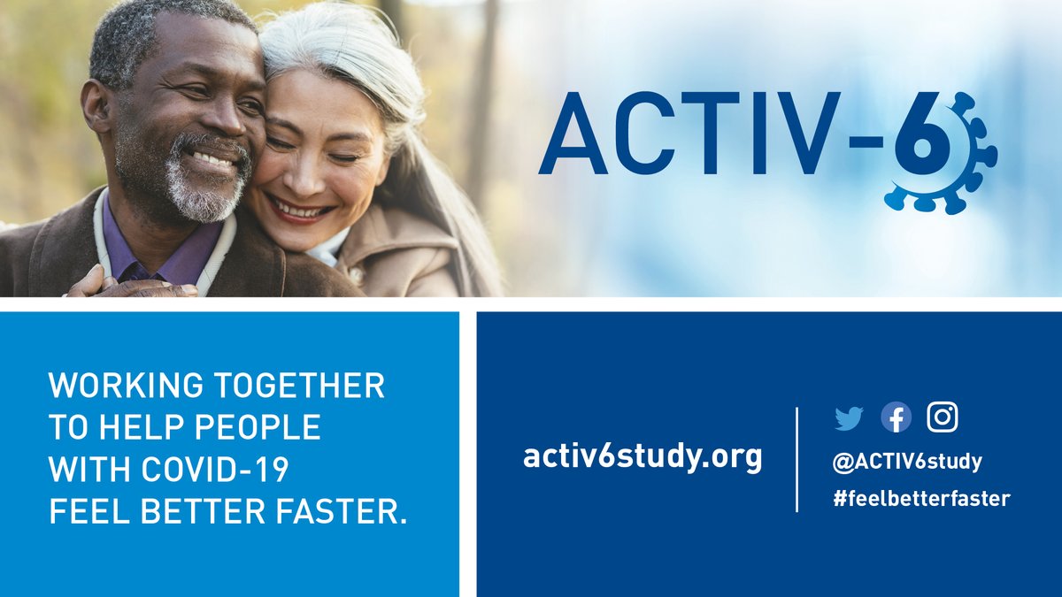 The #ACTIV6Study continues to research existing drugs that could be used for #COVID19 treatment. The current study arm is testing metformin, a medicine commonly used to treat diabetes. Learn more at activ6study.org #FeelBetterFaster