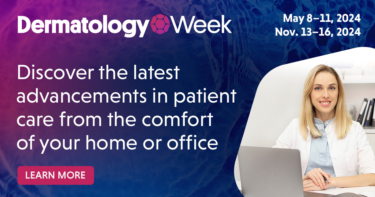 We're on the brink of something extraordinary! In just a few weeks, Dermatology Week 2024 kicks off, bringing together top minds and innovators in dermatology for a transformative virtual experience from May 8-11. okt.to/yQ6Jm4