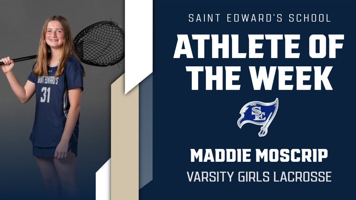 Eighth-grader Maddie Moscrip has had quite an impressive season as goalkeeper for the varsity girls lacrosse team. Maddie, who holds the best single-season save record for the Pirates, recorded 13 saves in the 16-7 win in the 4/12 1A District 13 Semis against Jensen Beach.