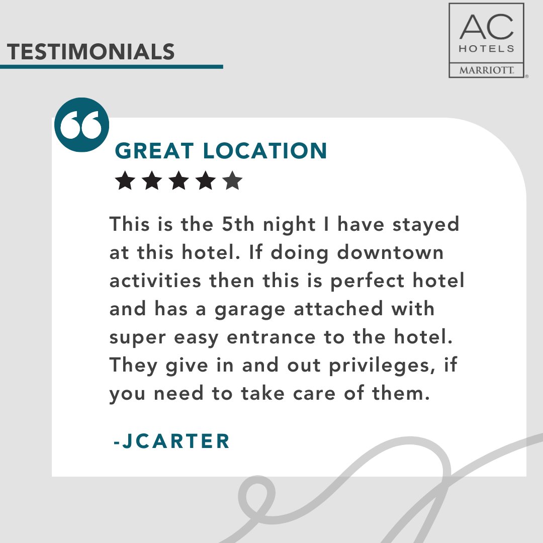 Thank you, JCarter, for your rave review! We are happy to provide our guests with in and out privileges to make any stay easier.