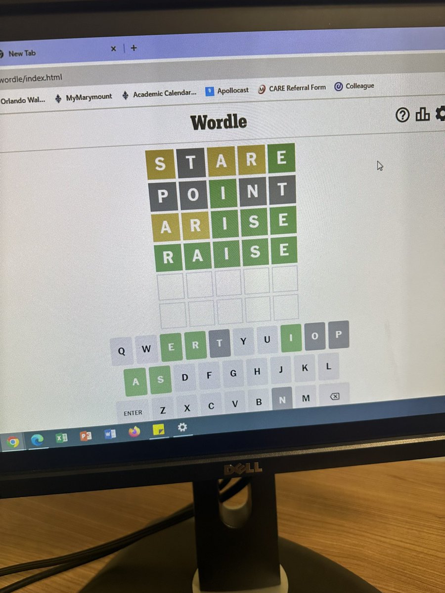 Steady_Rocking's tweet photo. Wordle… you had a chance to be truly GOATED today. https://t.co/gbGIoFJWar