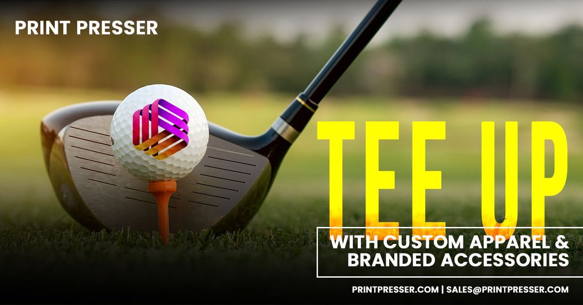 The sun is shining and it’s time to hit the links! There’s no better time to #network than during a #golfgame ⛳ Tee up with #customapparel andaccessories branded for you from Print Presser.

Shop now:
👉 printpresser.com

#CharityGolf #Logo #GolfGame