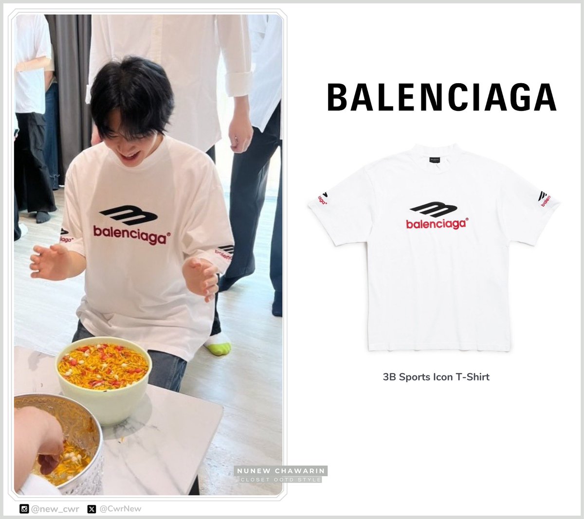 19.04.2024 @CwrNew
[ #NuNewOOTD #NuNew_Style ]

#Balenciaga 
👕 3B Sports Icon T-Shirt

#NuNew #NanaNu