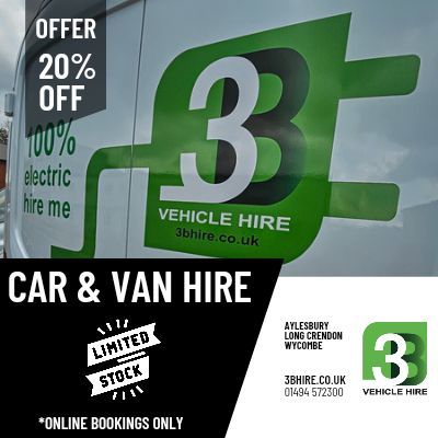 Rev up your savings with 3B Vehicle Hire! 🚗🔑 Enjoy 20% off on cars and vans online, while stock lasts. Don't miss out on these wheels deals! Visit 3bhire.co.uk today! #DriveSavings #CarRental #VanRental #Buckinghamshire