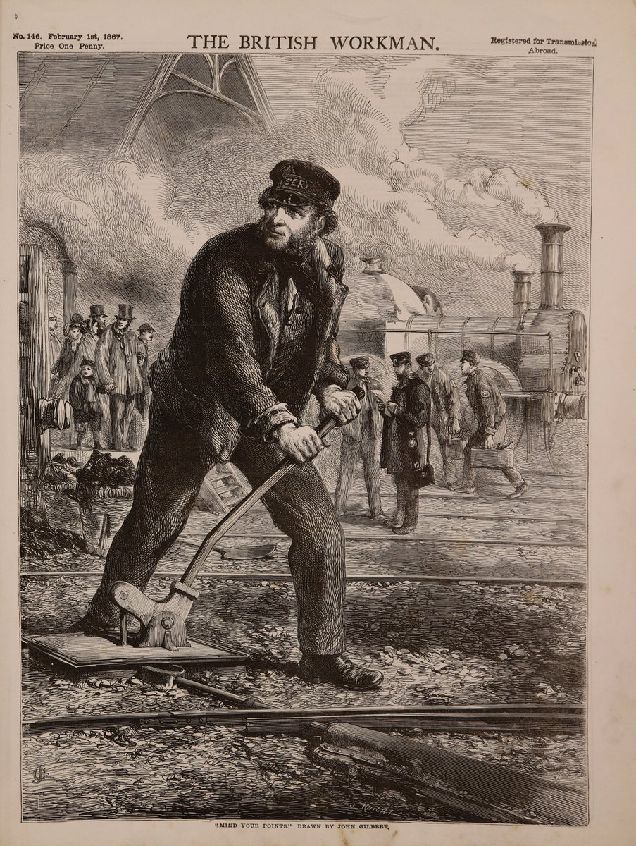 For #Archive30 #ArchiveTravel we present this magnificent illustration from 1867 of a rail worker from The British Workman periodical. More information and a link to the digitised resource can be found on our blog  here: caledonianblogs.net/library/2020/0…