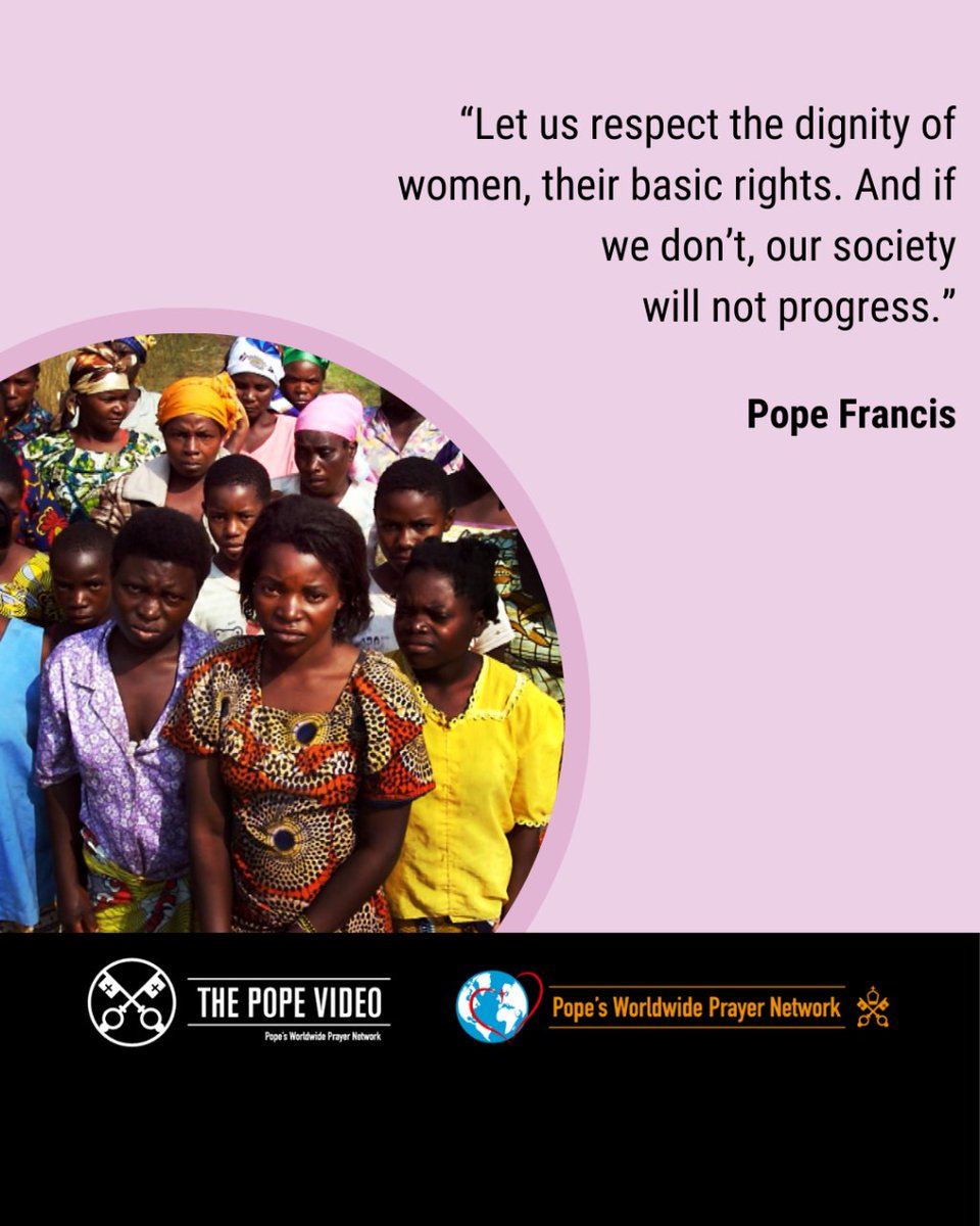 Women are essential for the progress of society, contributing to the growth of families, communities and nations. Let us pray for them together with @Pontifex and “let us not deprive women of their voice.”  youtu.be/OMUs5H_pVFU