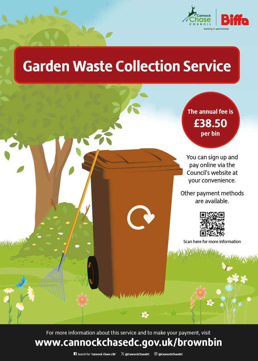 Spring is in the air!🌻 If you're planning on working in your garden now the weather is getting nicer, why not sign up to our garden waste collection service? For more information and to make your payment, visit: orlo.uk/YlgSO #CCDCRecycling #CCDCBrownBin