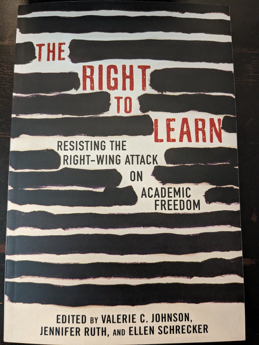 New @BeaconPressBks volume just arrived -- and I have a chapter in here, with my @PENamerica colleagues @jonfreadom and @JRTtager, on 'The Rise of Educational Gag Orders.' Many other great pieces in here as well. Buy The Right to Learn here: amazon.com/Right-Learn-Re…