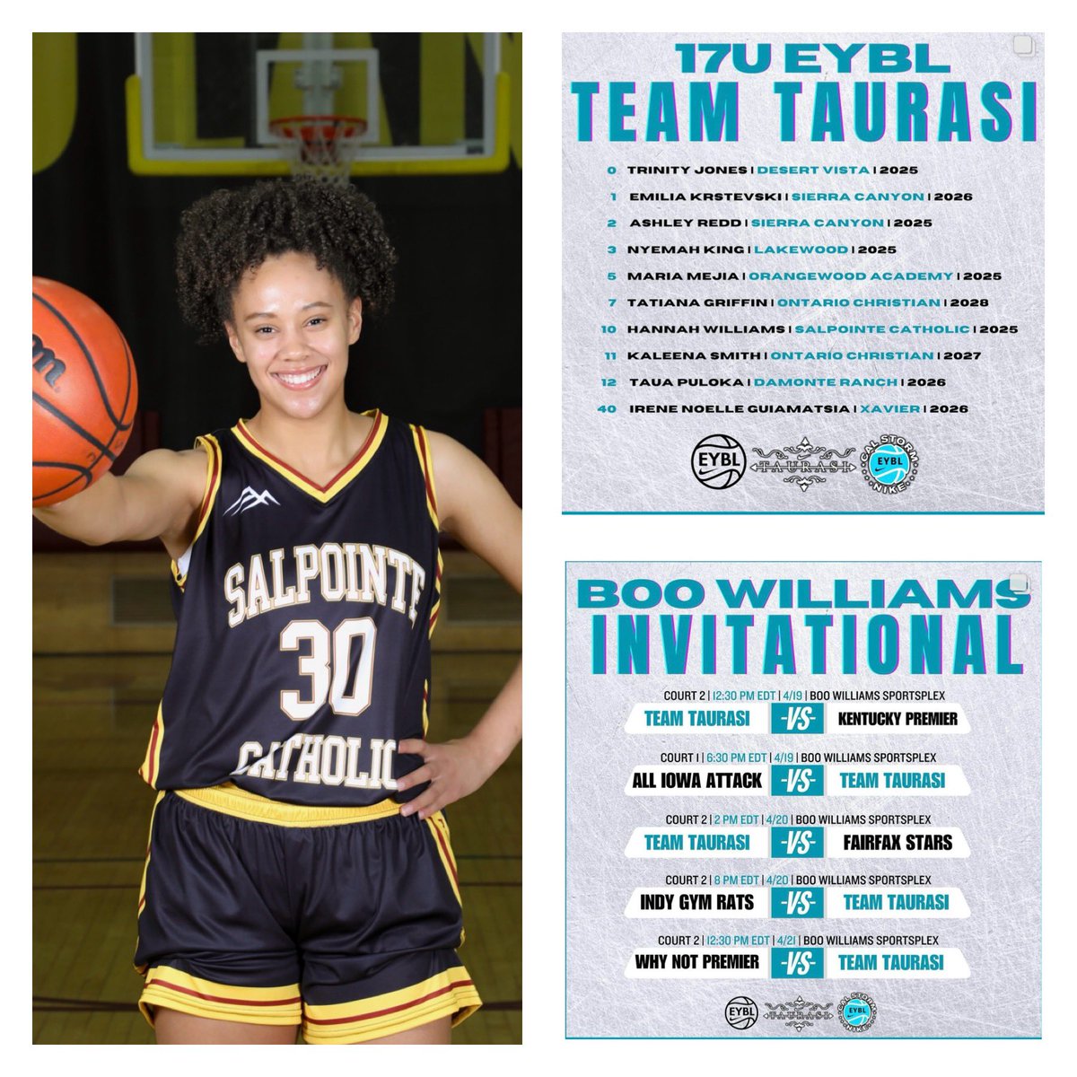 We’re in Virginia!! Team Taurasi’s schedule for EYBL Session 1!