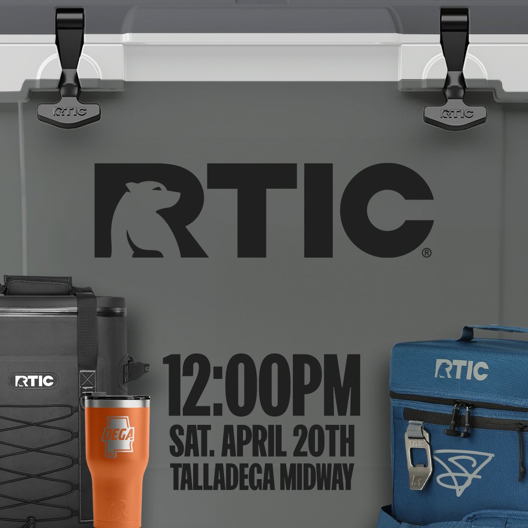 I’ll be @TALLADEGA midway tomorrow at 12pm with my friends at @RTICCoolers. Stop by and say hey if you’re in the area 👊🏽