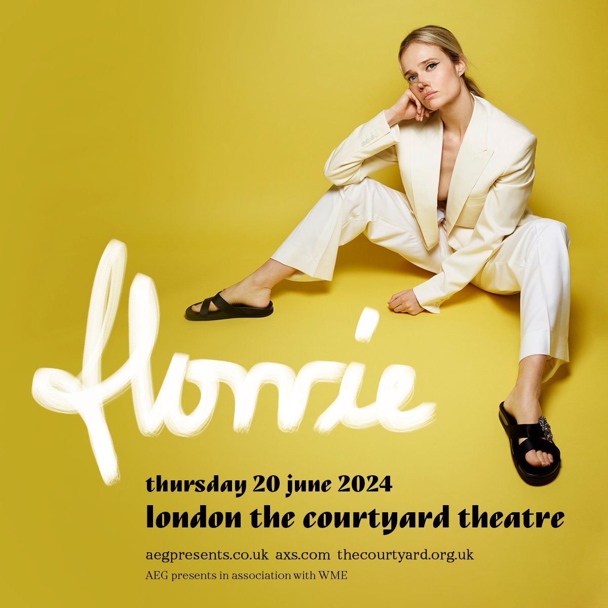 #AXSONSALE 🎶✨ English pop singer-songwriter @Florrie has announced a headline show at London's @CourtyardHoxton on the 20th June!

⏰ Tickets are on sale now
🎫 w.axs.com/t9ov50RhX8A